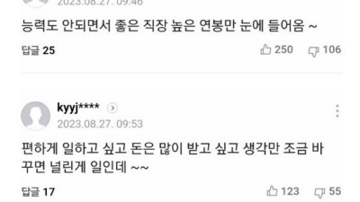 청년백수 126만명에 대한 반응, 꼰대다 vs 아니다