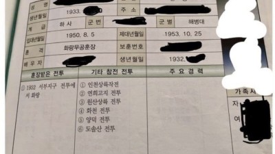 어느 참전용사의 프로필